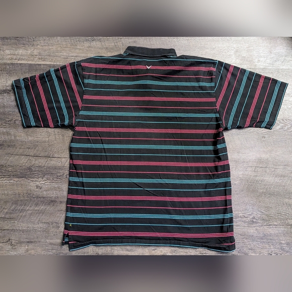 Calloway Golf Sport Men's Black Striped Golf Polo Shirt Size XXL - Picture 6 of 10